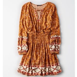 American Eagle Smocked Waist Dress - Multi